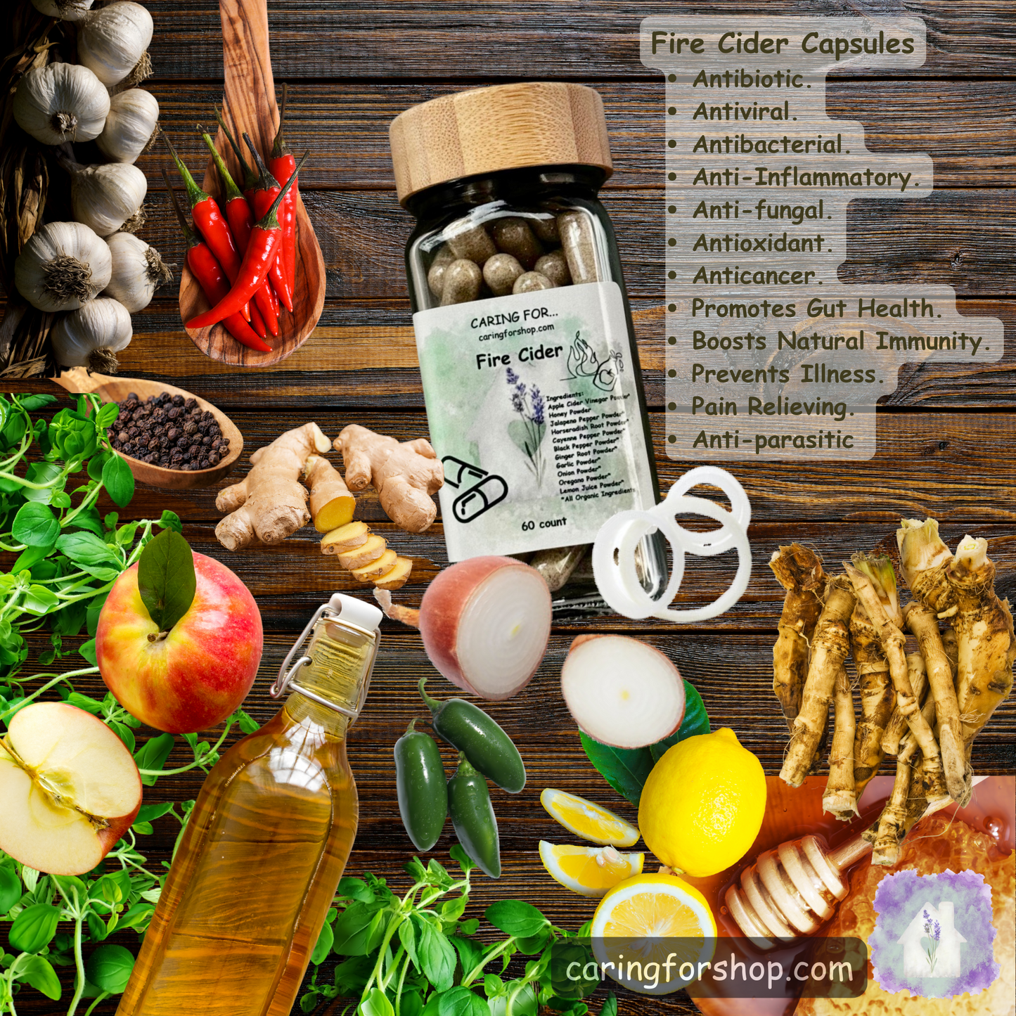 Fire Cider Capsules | Immune Aid | Apothecary by Caring For...