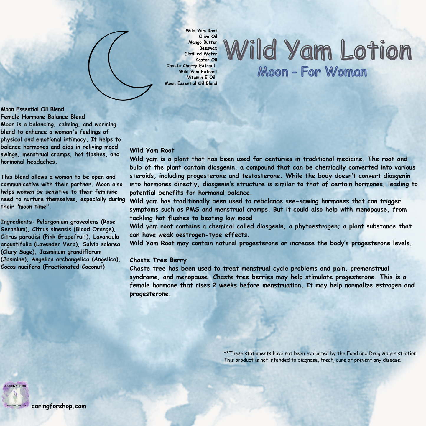 Wild Yam Lotion | 1 oz | B1G1-25%off | Check Listing for Options | Apothecary by Caring For...