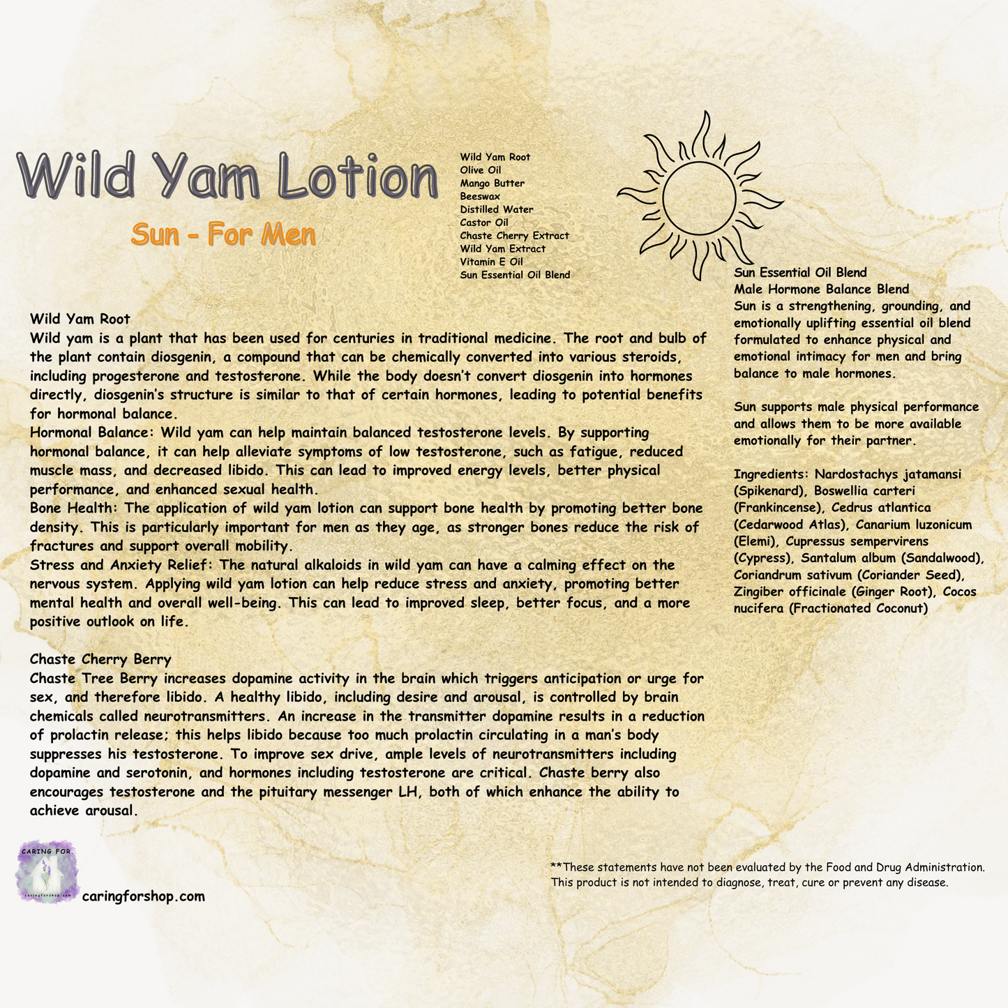 Wild Yam Lotion | 1 oz | B1G1-25%off | Check Listing for Options | Apothecary by Caring For...