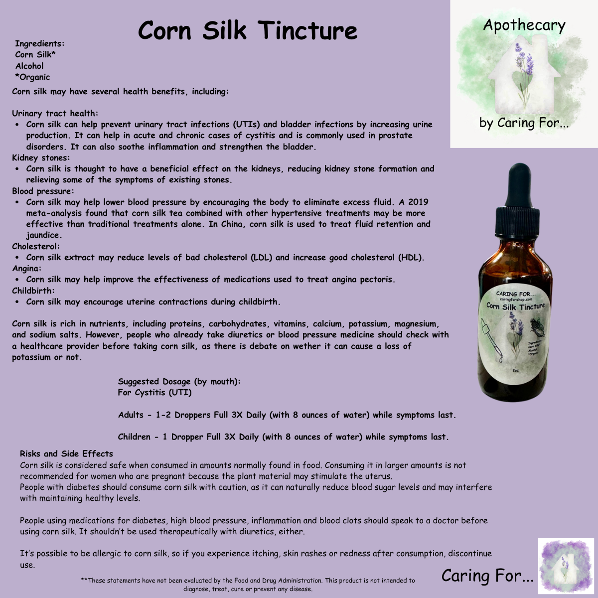 Corn Silk Tincture | 2oz
