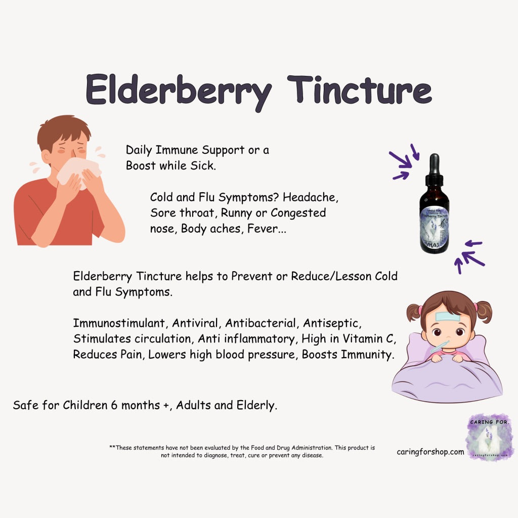 Elderberry Tincture | 2oz | Immune Support | Apothecary by Caring For...
