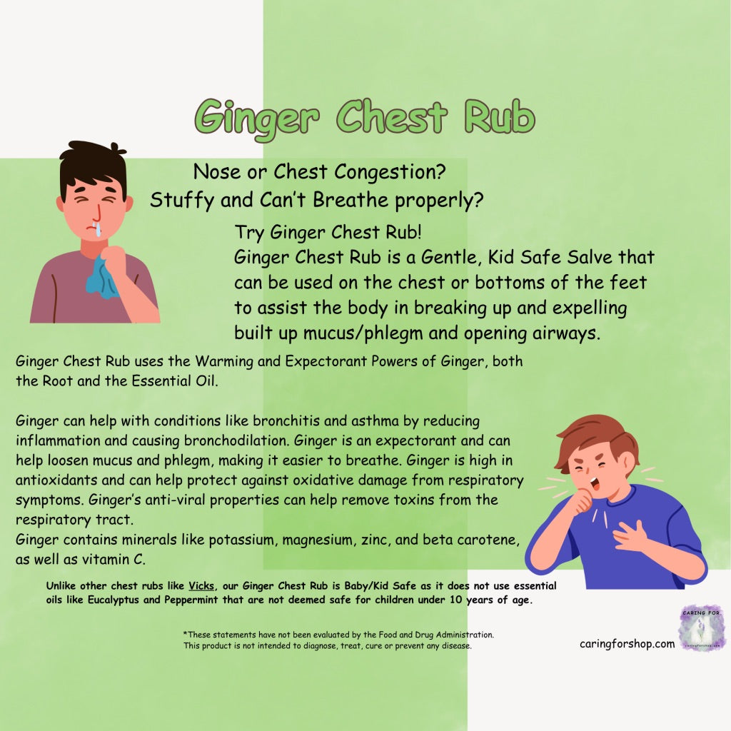 Ginger Chest Rub | Salve | B1G1-25%off | Apothecary by Caring For...
