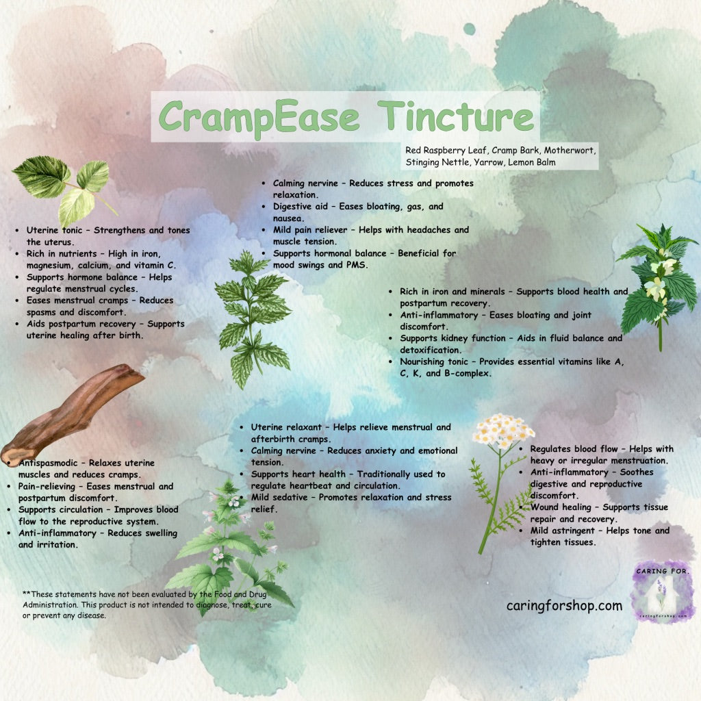 CrampEase Tincture | 2oz | Apothecary by Caring For... | M/B/T