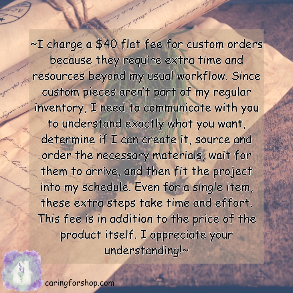 CUSTOM CONSULTATION(s) | $40 Non Refundable Consultation Fee | Check Listing for options | Cloth Pads | EDR