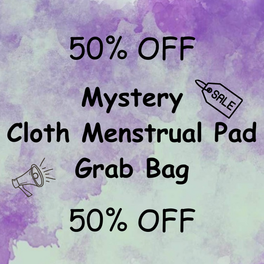 Cloth Menstrual Pad Grab Bags | Mystery Cloth Pad Bundles | 10 - 11 Pads Each | Cloth Pads
