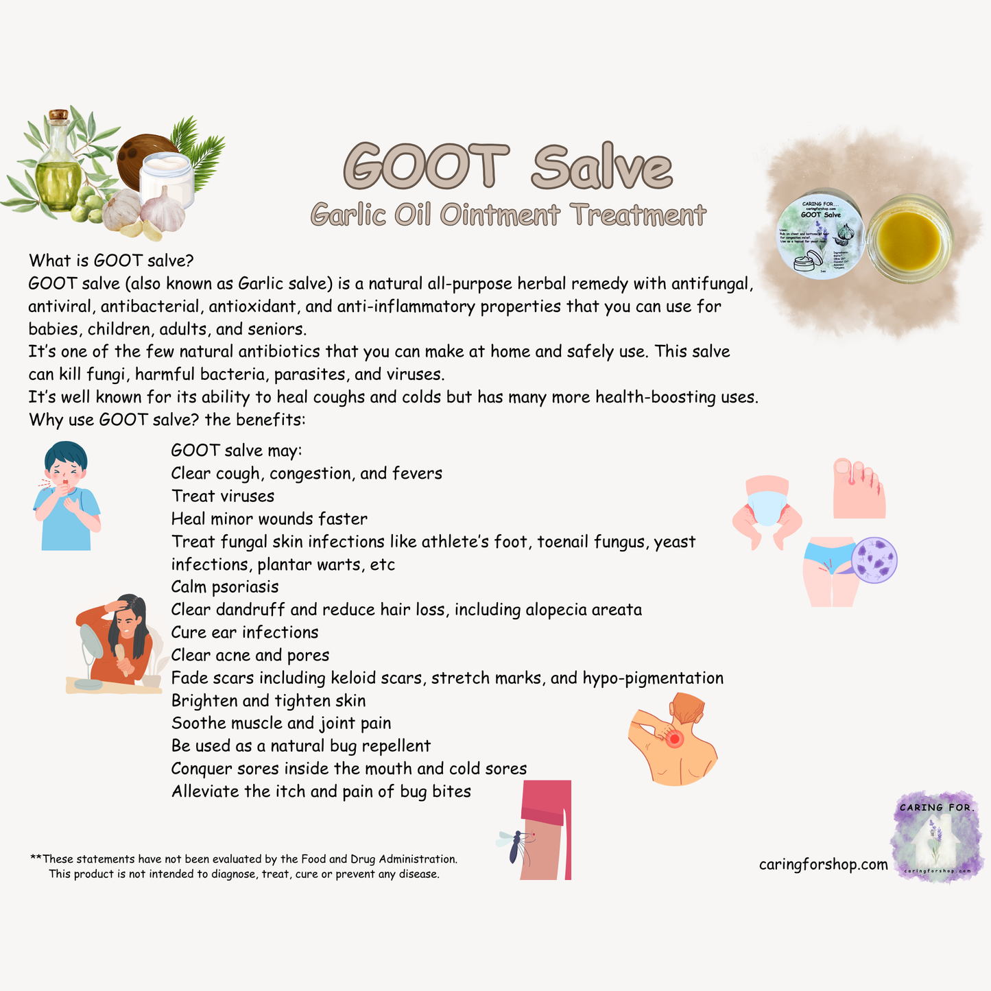 GOOT Salve | Garlic Salve | Salve | B1G1-25%off | Apothecary by Caring For... | M/B/T