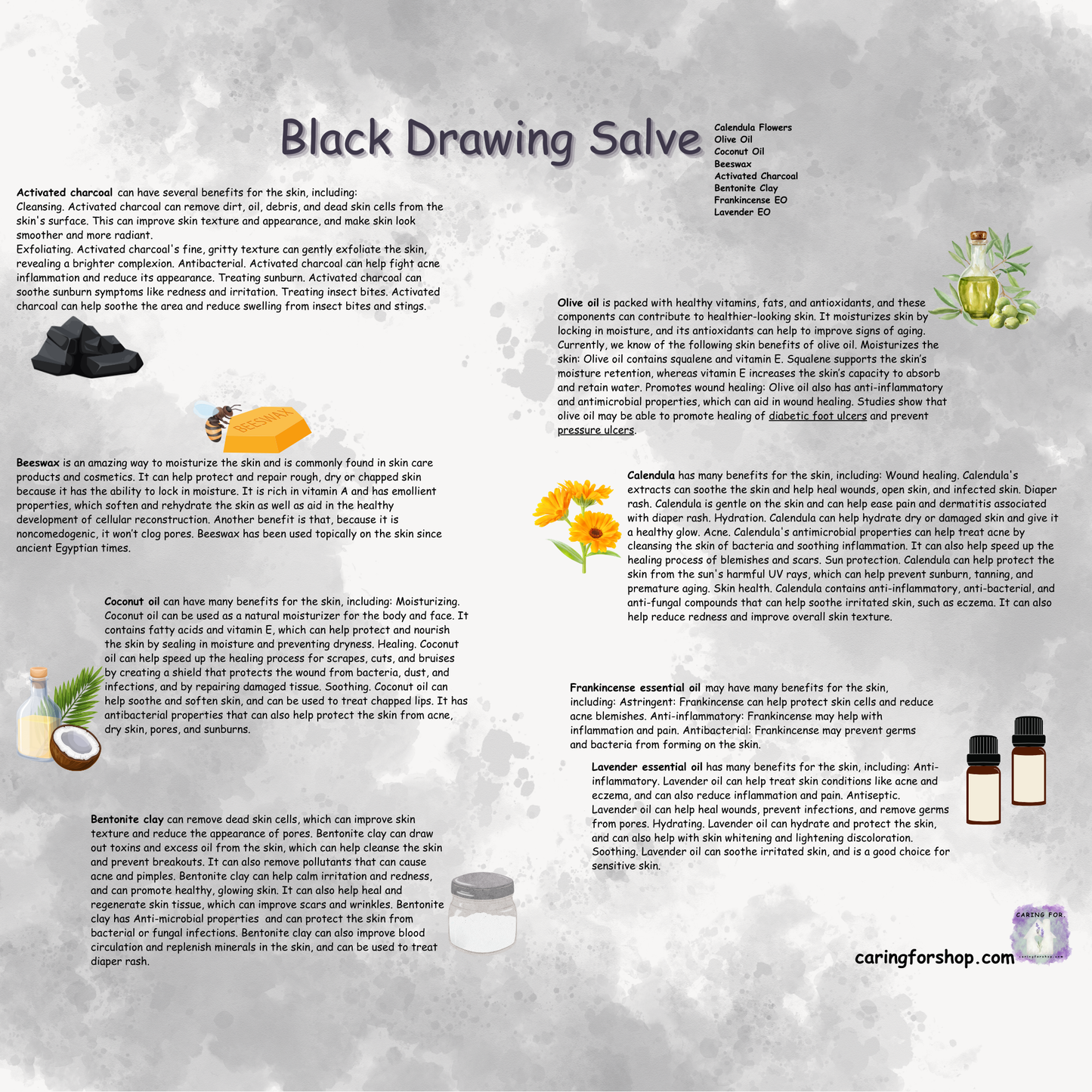 Black Drawing Salve | Salve | B1G1-25%off | Apothecary by Caring For...