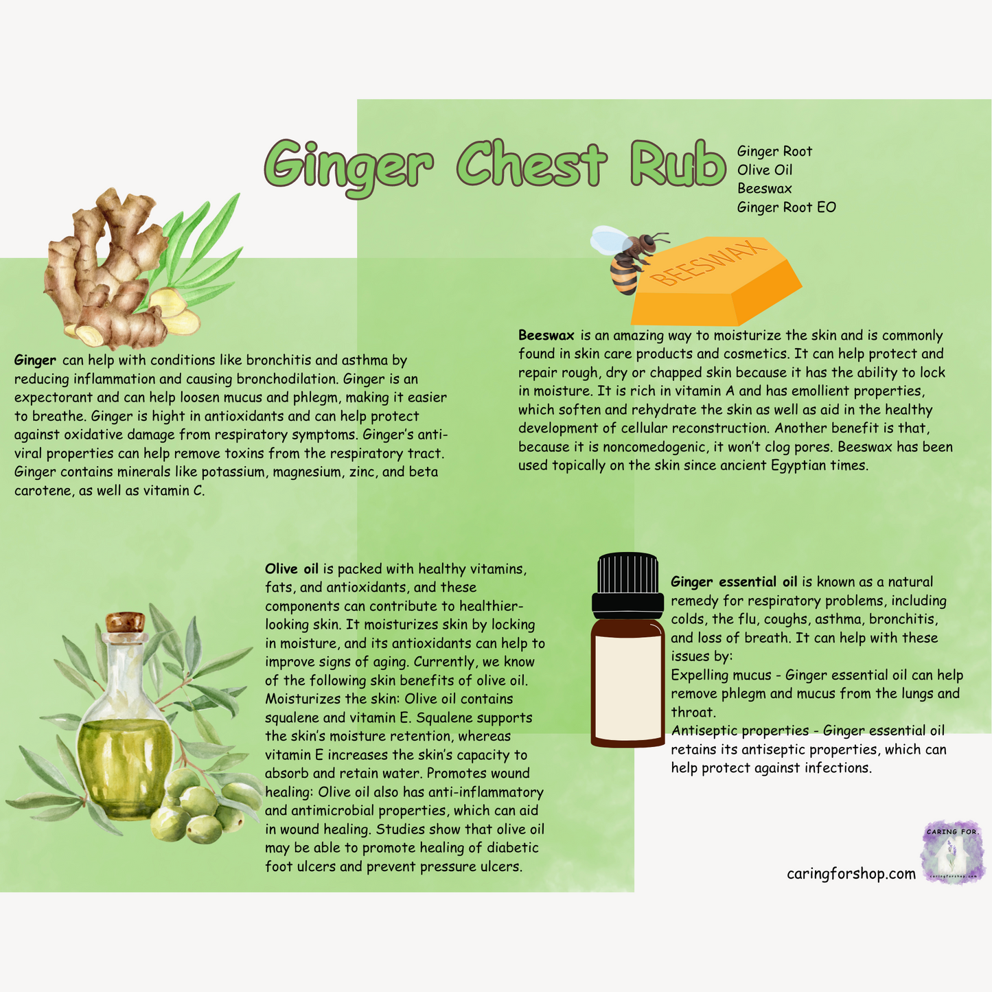 Ginger Chest Rub | Salve | B1G1-25%off | Apothecary by Caring For...