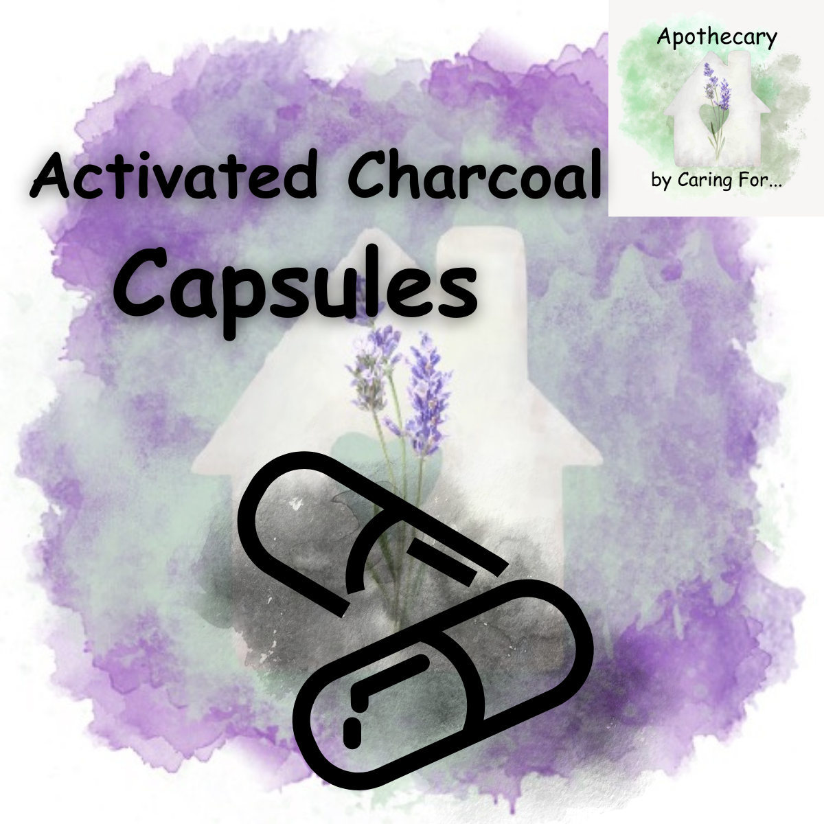 Activated Charcoal Capsules | Toxin Binder | Digestive Aid | Apothecary by Caring For... | M/B/T