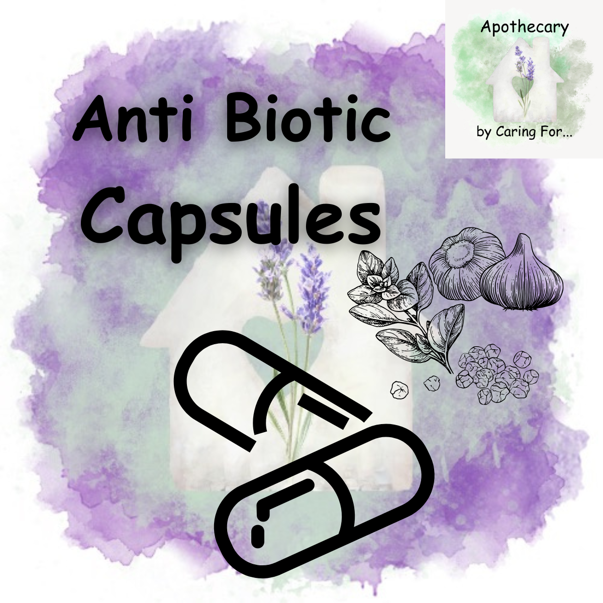 Anti Biotic Capsules |Antibacterial/Antiviral Capsules | Digestive Aid | Apothecary by Caring For... | M/B/T