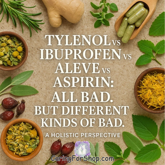 Tylenol vs Ibuprofen vs Aleve vs Aspirin: All bad. But different kinds of bad. A holistic perspective