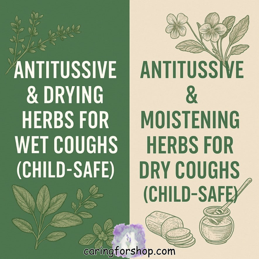 🌿 Herbal Cough Remedies: Choosing the Right Herbs for Wet vs. Dry Coughs (Child-Safe Guide)