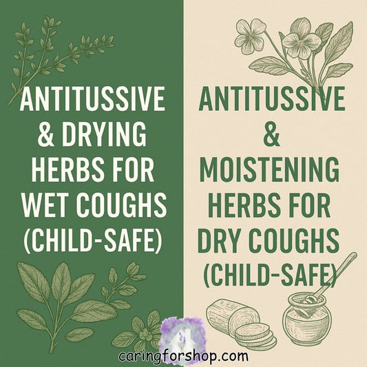 🌿 Herbal Cough Remedies: Choosing the Right Herbs for Wet vs. Dry Coughs (Child-Safe Guide)