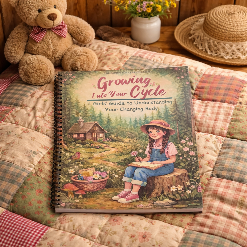 🌱 Growing Into Your Cycle – A Gentle First Guide to Puberty for Girls