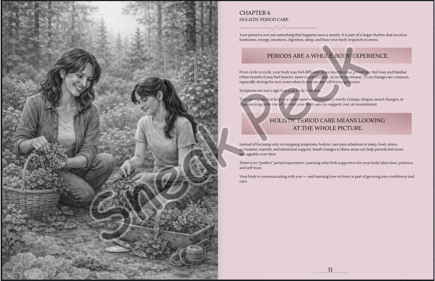 The Whole Girl Guide – Puberty, Periods & Becoming Yourself Naturally (Ages 12–16) | Sneak Peek