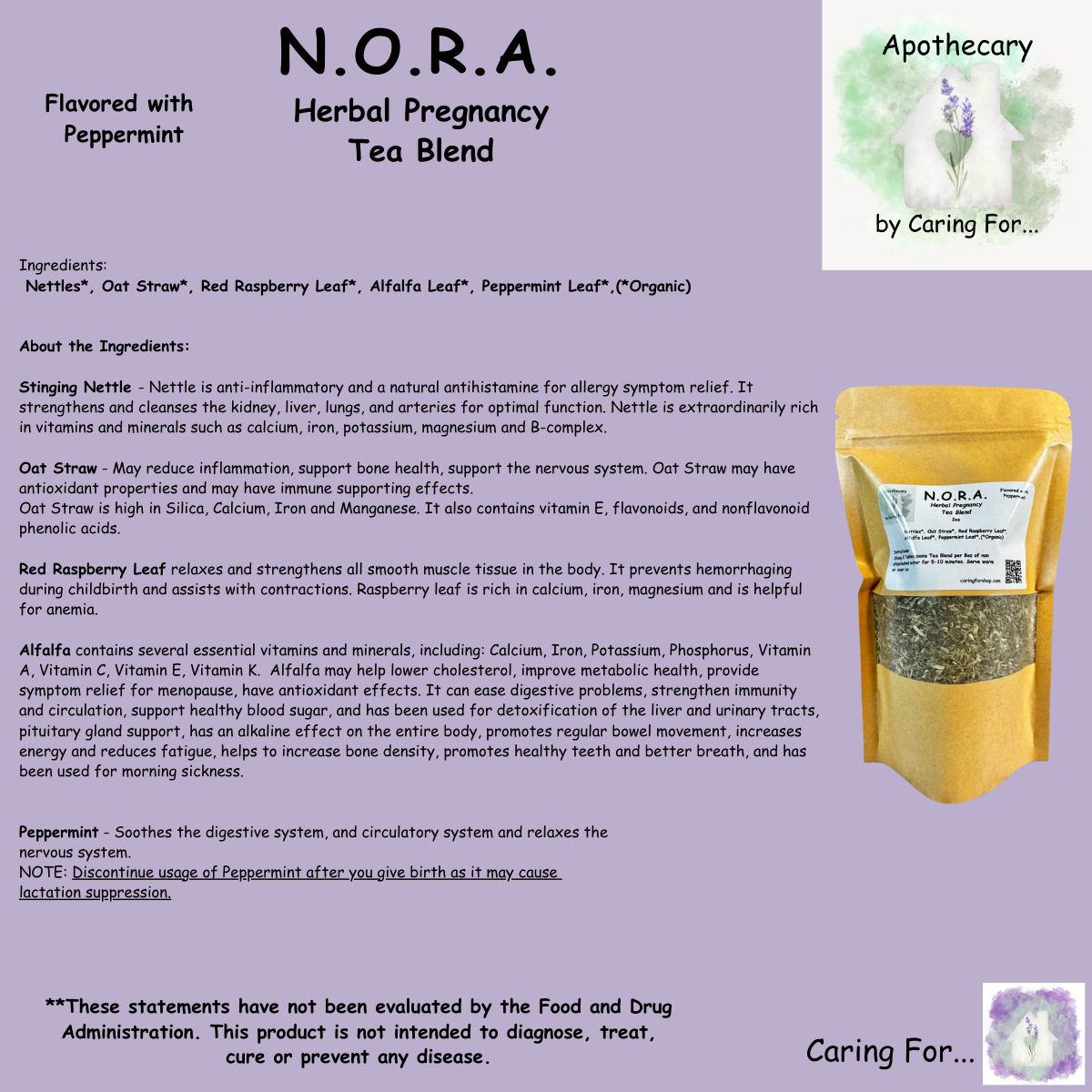 Pregnency/Breastfeeding Safe Tea Blends |Herbal Tea Blends | Loose Leaf Herbal Tea Blends | Hand Crafted Herbal Tea Blends | Check Listing for Options | M/B/T