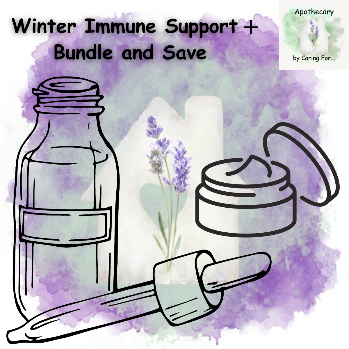 Bundle and Save | Winter Immune Support + | Elderberry Tincture, Everything Extract, Mullein & Thyme Tincture, Ginger Chest Rub, Oregano Oil, Garlic & Mullein Oil | Apothecary