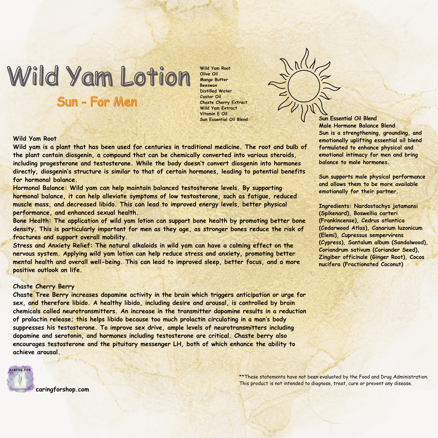 Wild Yam Lotion | 1 oz | Check Listing for Options | Apothecary by Caring For...