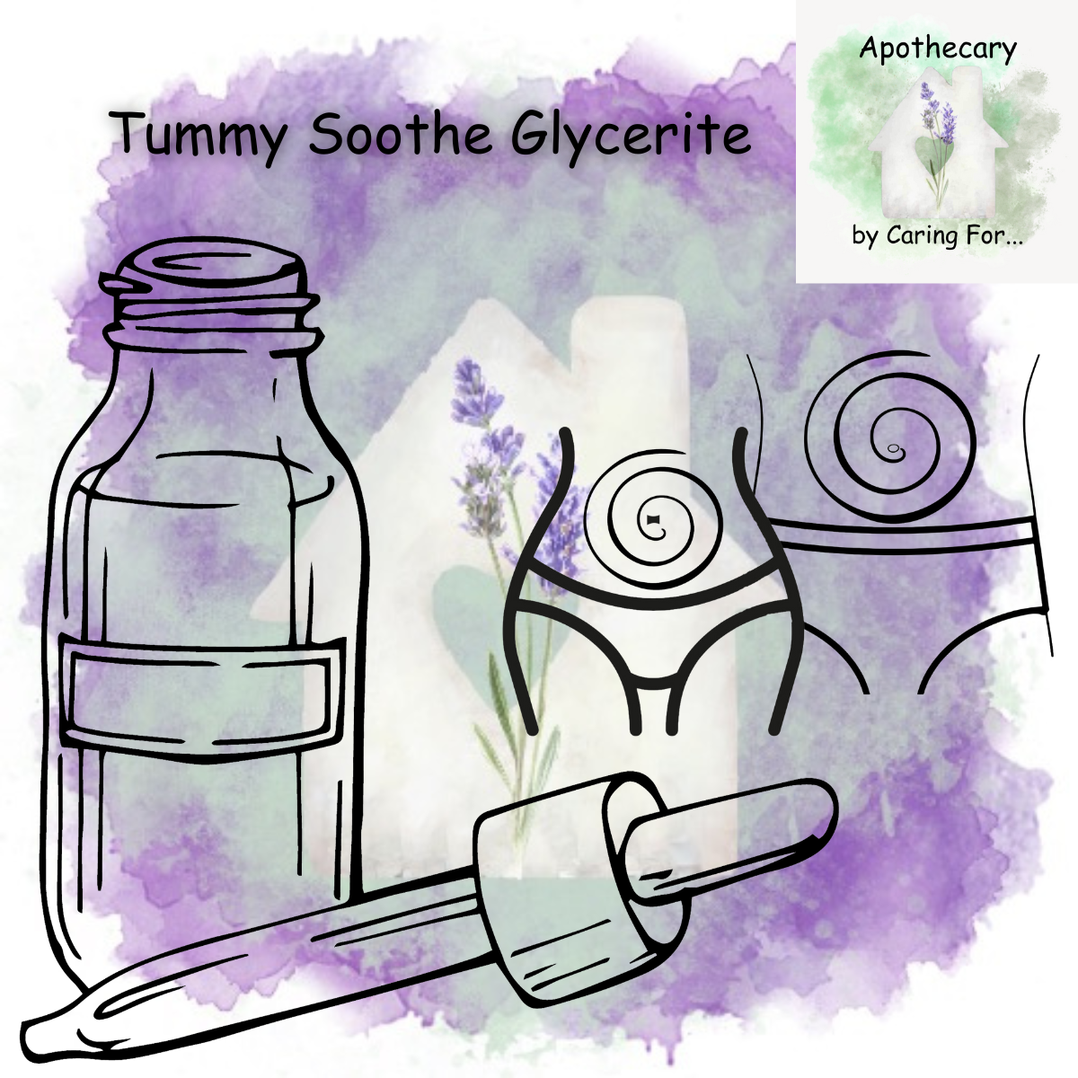 Tummy Soothe Glycerite | 2oz | Apothecary by Caring For... | M/B/T