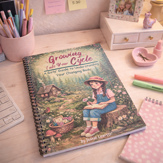 📗 Growing Into Your Cycle – Gentle Puberty Guide for Girls Ages 8–13 | (PRE ORDER)