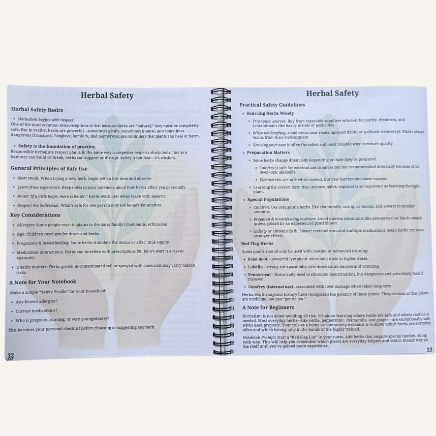 PRE ORDER OPEN | The Caring For Home Herbalist Course (Printed & Self-Paced Curriculum)