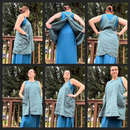 Katrina Apron | Cross Back Apron | Linen Apron | Custom Order | Made to Order | EDR