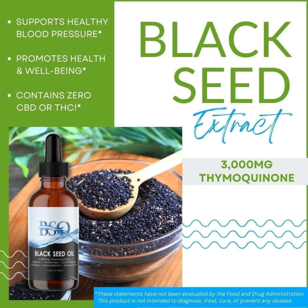 Black Seed Oil | 1oz | Full Spectrum | 3,000mg Thymoquinone | Heart & Body Naturals | Retail