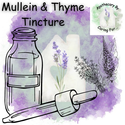 Mullein & Thyme Tincture | 2oz | Lung Health | Pain Reliever | Apothecary By Caring For...