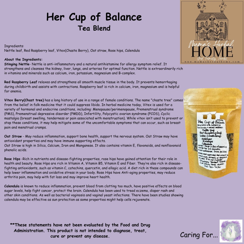 Herbal Tea Blends | Loose Leaf Herbal Tea Blends | Hand Crafted Herbal Tea Blends | By The Holistic Hippy | By Mama's Herbal Home | Check Listing for Options