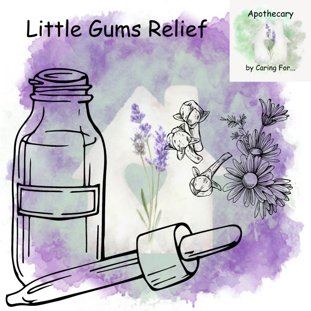 Little Gums Relief | 2oz | Teething Glycerite | Teething Relief | Oral Pain Relief | Apothecary by Caring For... | M/B/T