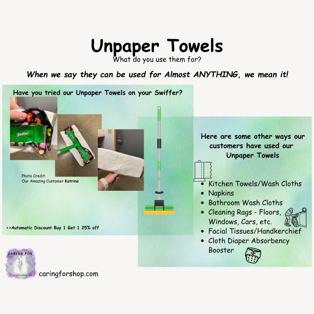 Themed Unpaper Towels | Check Listing for Options | EDR