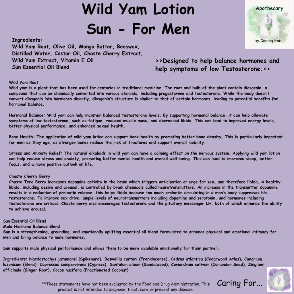 Wild Yam Lotion | 1 oz | Check Listing for Options | Apothecary by Caring For...