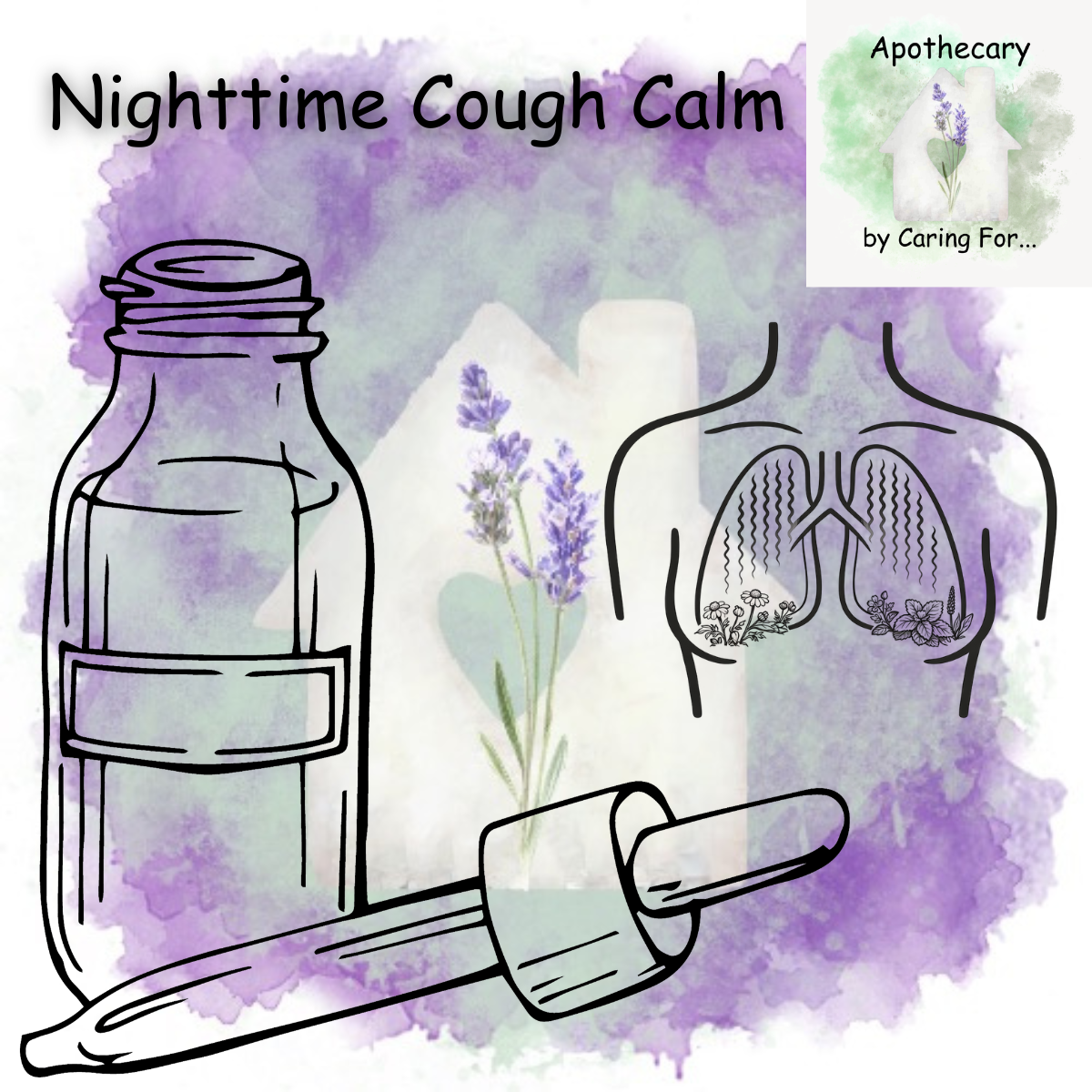 Nighttime Cough Calm Glycerite - Natural Cough Relief & Sleep Support for Kids and Adults
