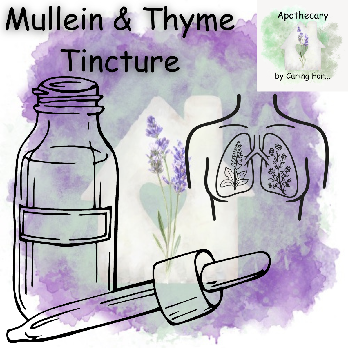 Mullein & Thyme Tincture | 2oz | Lung Health | Pain Reliever