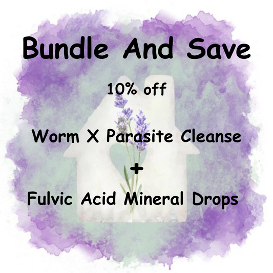 Bundle and Save | Parasite Cleanse + Toxin Binder Bundle | Worm X Parasite Cleanse Tincture + Fulvic Acid Mineral Drops | Apothecary