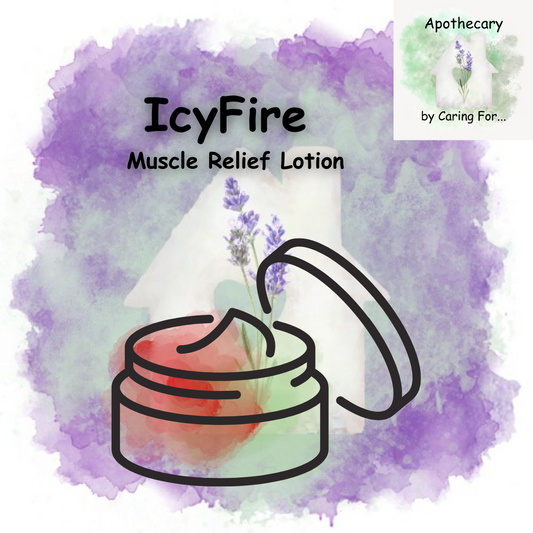 IcyFire Muscle Relief Lotion | 1oz | Apothecary by Caring For...