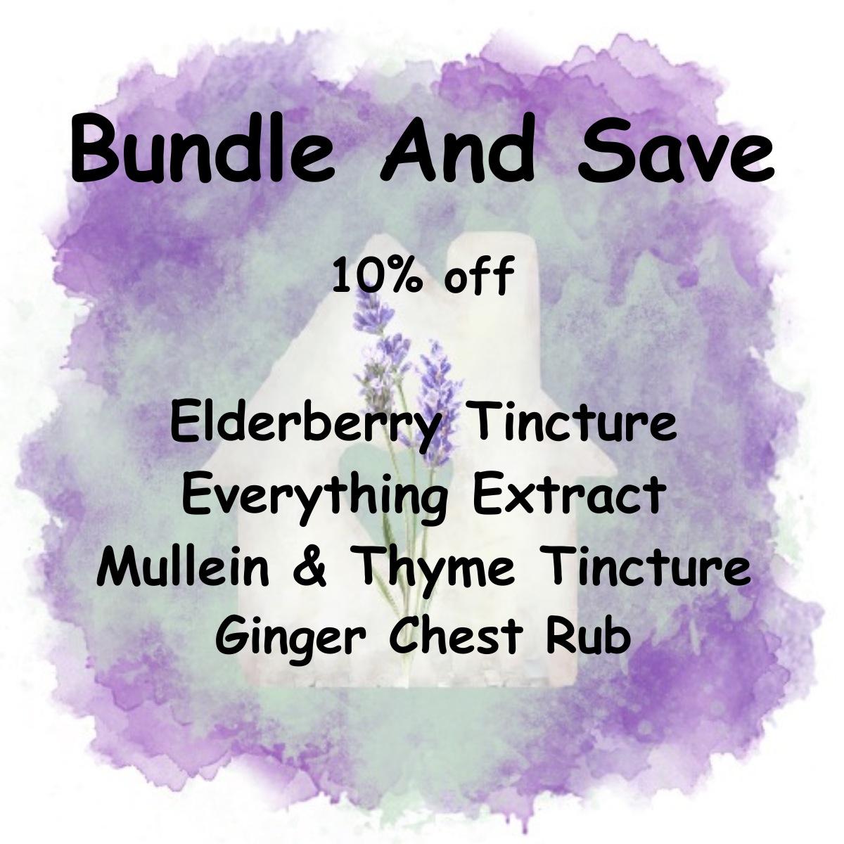 Bundle and Save | Winter Immune Support | Elderberry Tincture, Everything Extract, Mullein & Thyme Tincture, Ginger Chest Rub | Apothecary