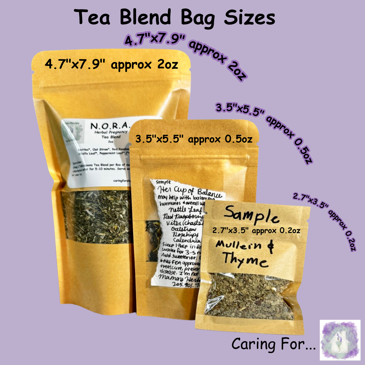 Herbal Tea Blends | Loose Leaf Herbal Tea Blends | Hand Crafted Herbal Tea Blends | By The Holistic Hippy | By Mama's Herbal Home | Check Listing for Options