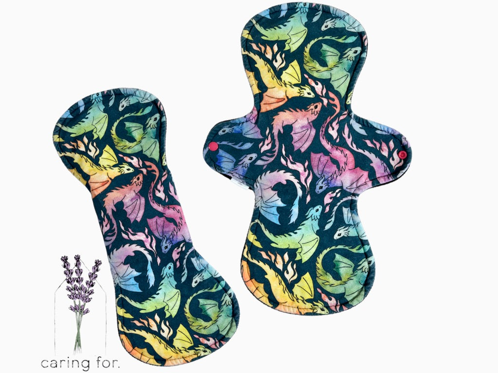 Heavy Flow | Wide Gusset (4") | 16" | Check Listing for Print and Topper Options | Cloth Pads